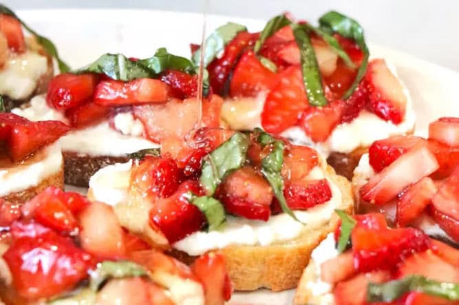 Featured image for “Honey Strawberry Basil Bruschetta”