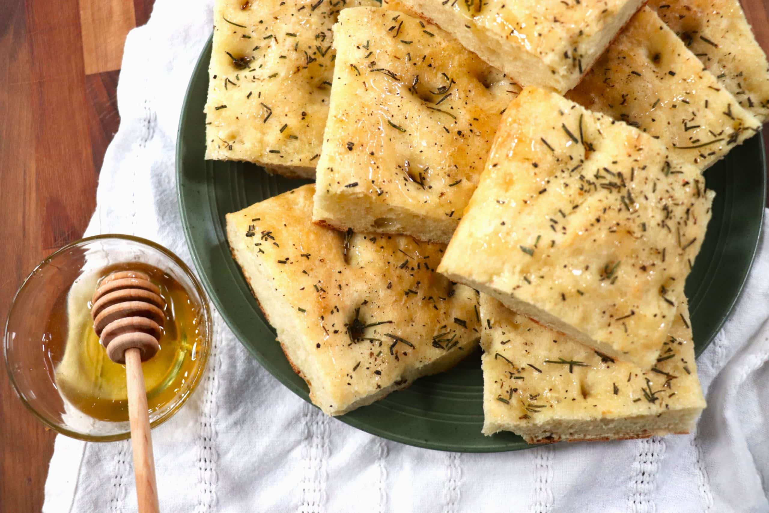 Featured image for “Rosemary Honey Focaccia Bread”